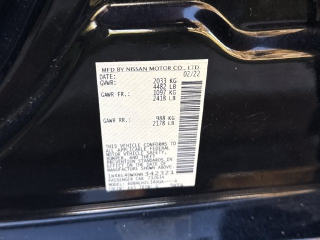 2022 Nissan Altima 2.5 SV