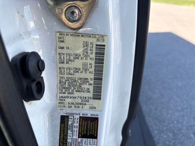 2019 Nissan Frontier SV