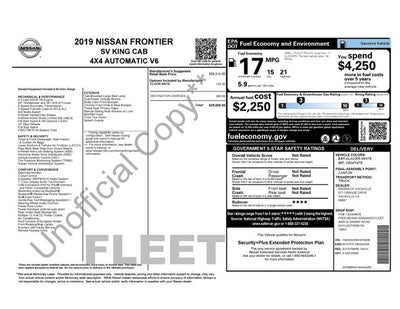 2019 Nissan Frontier SV