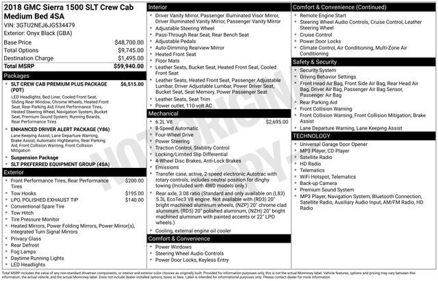 2018 GMC Sierra 1500 SLT