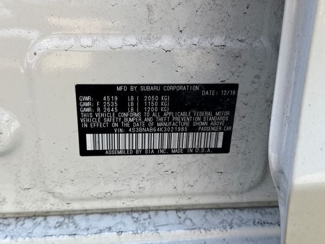 2019 Subaru Legacy 2.5i Premium