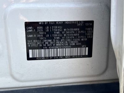 2015 Subaru Outback 2.5i Limited