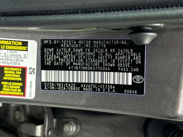 2019 Toyota Camry SE