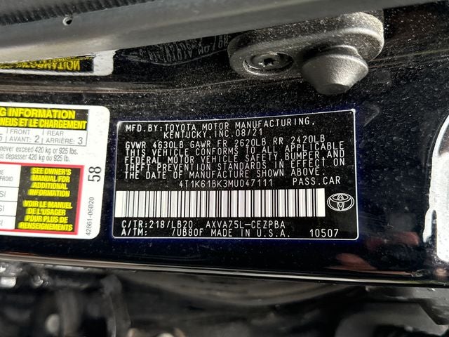 2021 Toyota AWD Camry XSE