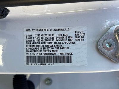 2021 Honda Ridgeline RTL-E