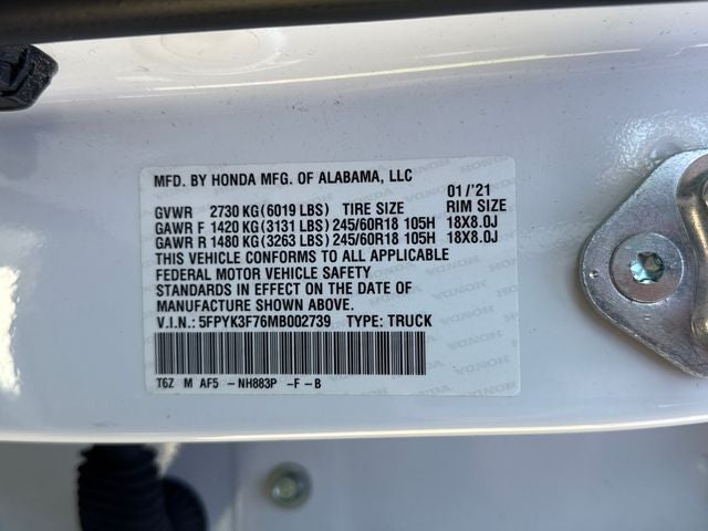 2021 Honda Ridgeline RTL-E