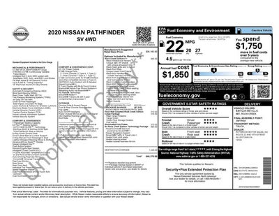 2020 Nissan Pathfinder SV