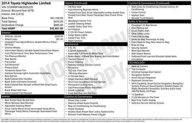 2014 Toyota Highlander Limited