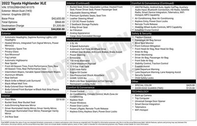 2022 Toyota Highlander XLE