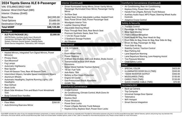 2024 Toyota Sienna XLE