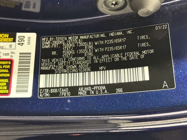 2022 Toyota Sienna XLE 8 Passenger