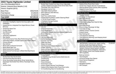 2022 Toyota Highlander Limited
