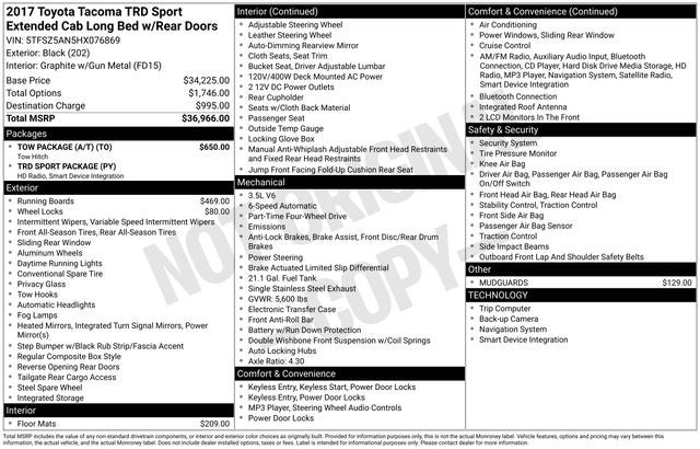 2017 Toyota Tacoma TRD Sport V6