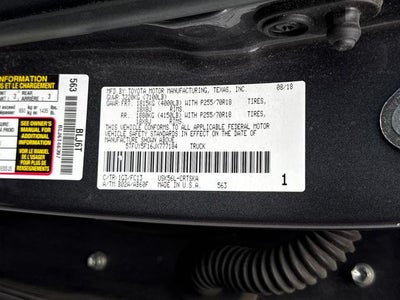 2018 Toyota Tundra SR5 5.7L V8