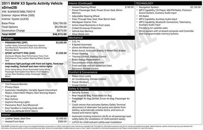 2011 BMW X3 xDrive28i