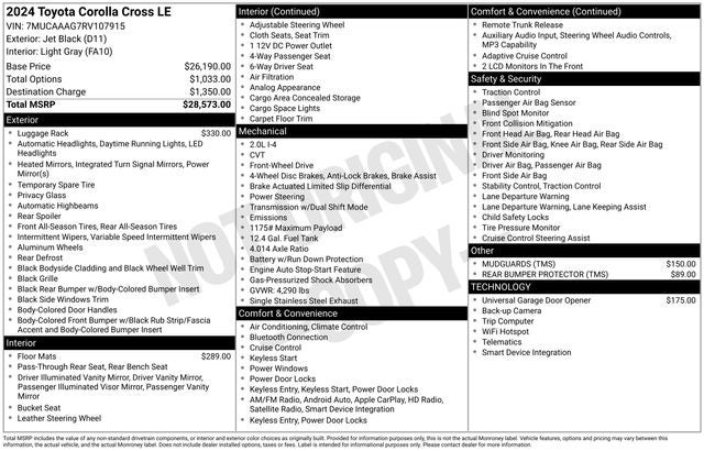 2024 Toyota Corolla Cross LE