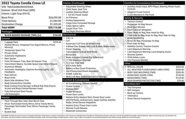 2022 Toyota Corolla Cross LE