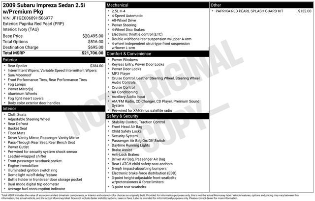 2009 Subaru Impreza 2.5i