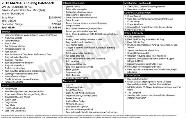 2013 Mazda Mazda3 i Touring