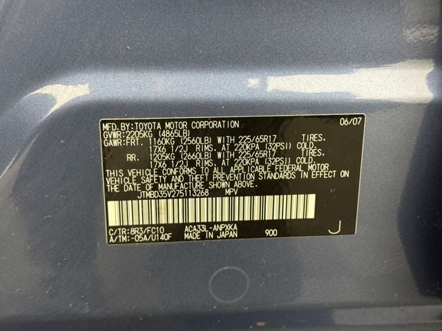 2007 Toyota RAV4 Base