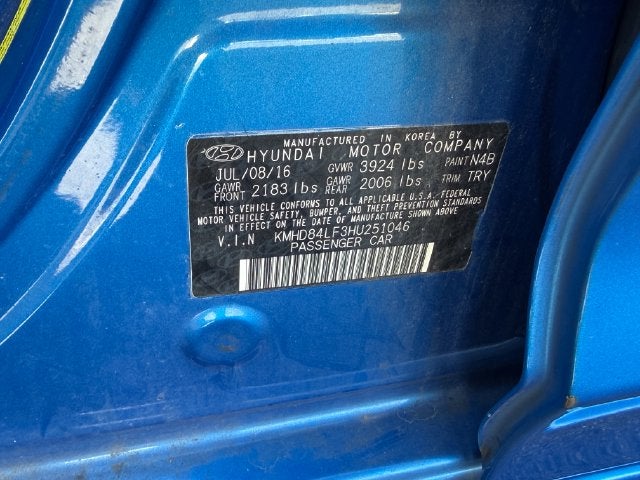 2017 Hyundai Elantra Value Edition