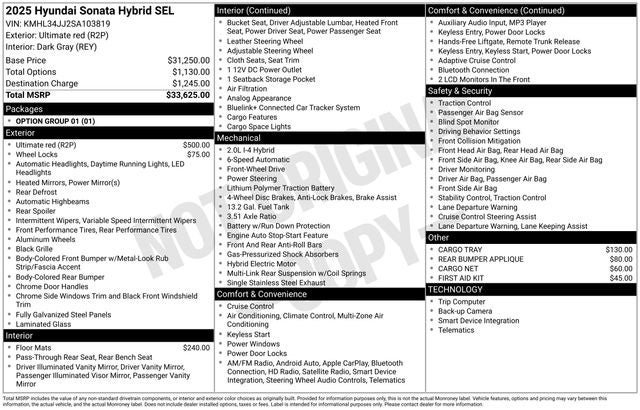 2025 Hyundai Sonata Hybrid SEL