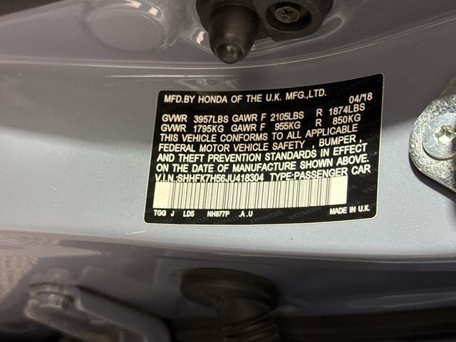 2018 Honda Civic EX