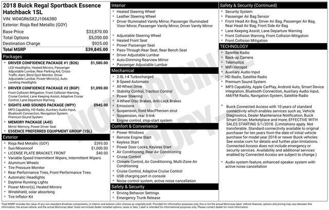 2018 Buick Regal Essence
