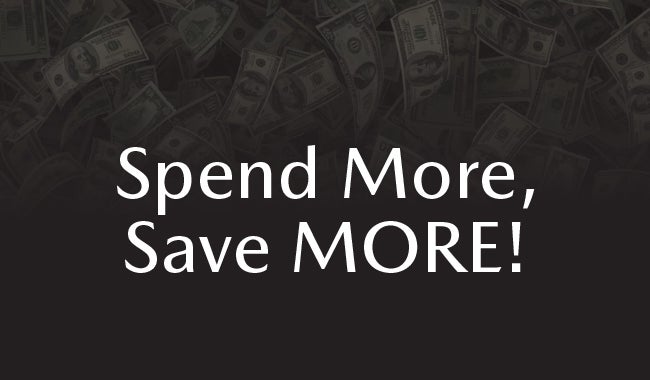 $100-149-$10.00 off $150-199-$20.00 off $200-499-$25.00 off